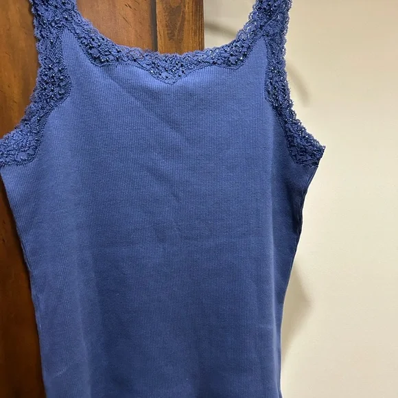 Chico's Blue Lace Trim Camisole - Picture 3 of 3